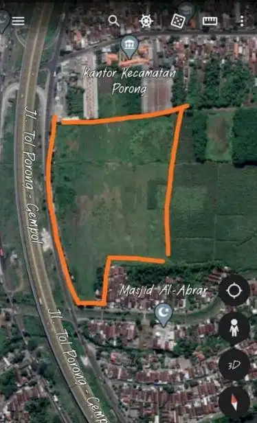 Dijual Tanah Jalan Arteri Baru Porong, Sidoarjo