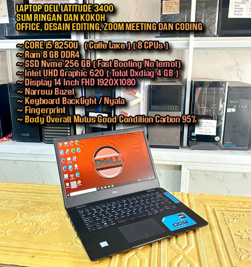 (NEGO)Laptop Dell Super mulus Intel Core i5 8250u
Laptop Design Coding