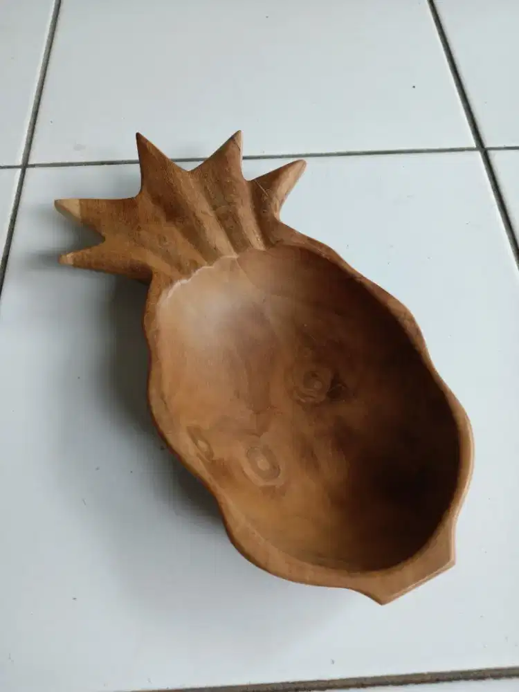 Mangkok Nanas Kayu Jati