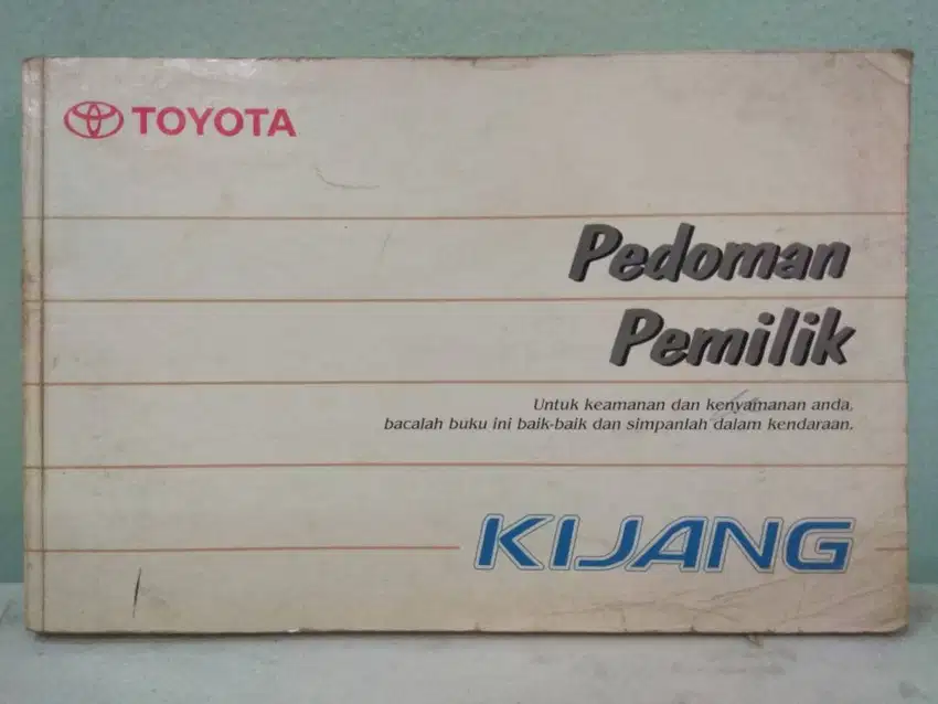 Buku Petunjuk / Buku Pedoman Buat Toyota Kijang Krista / LGX Cuma 275K