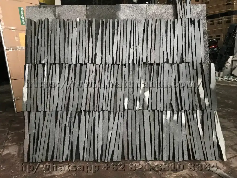 Tepi batu pelapis dinding serit - slate.