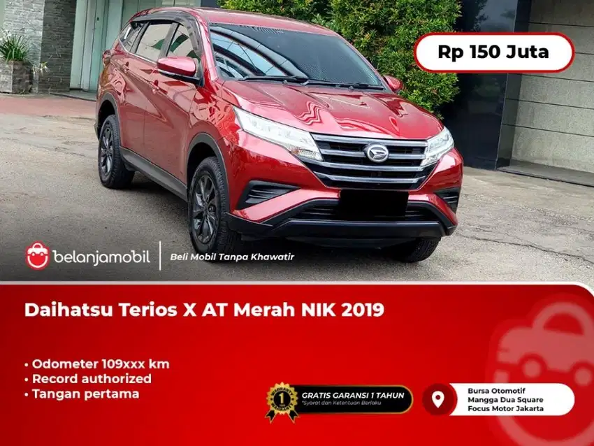 [ TANGAN PERTAMA ] Daihatsu Terios X AT Merah 2019/2020