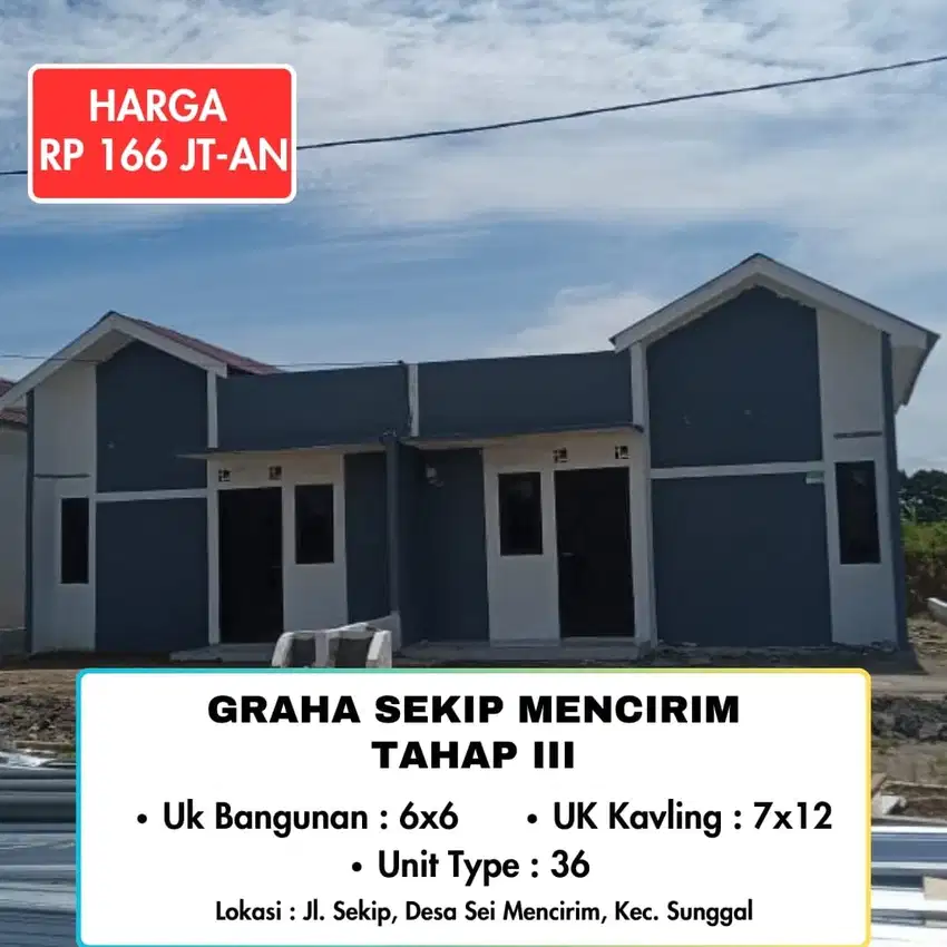 Rumah Subsidi Graha Sekip Mencirim 3