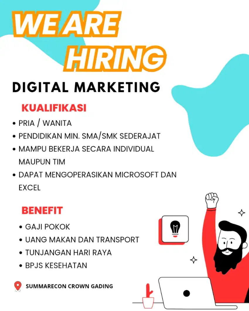 LOWONGAN KERJA ADMIN ONLINE / DIGITAL MARKETING