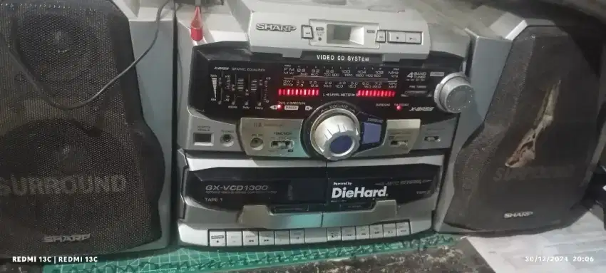 Jual Radio tape sharp Simba kondisi fungsi nyala normal