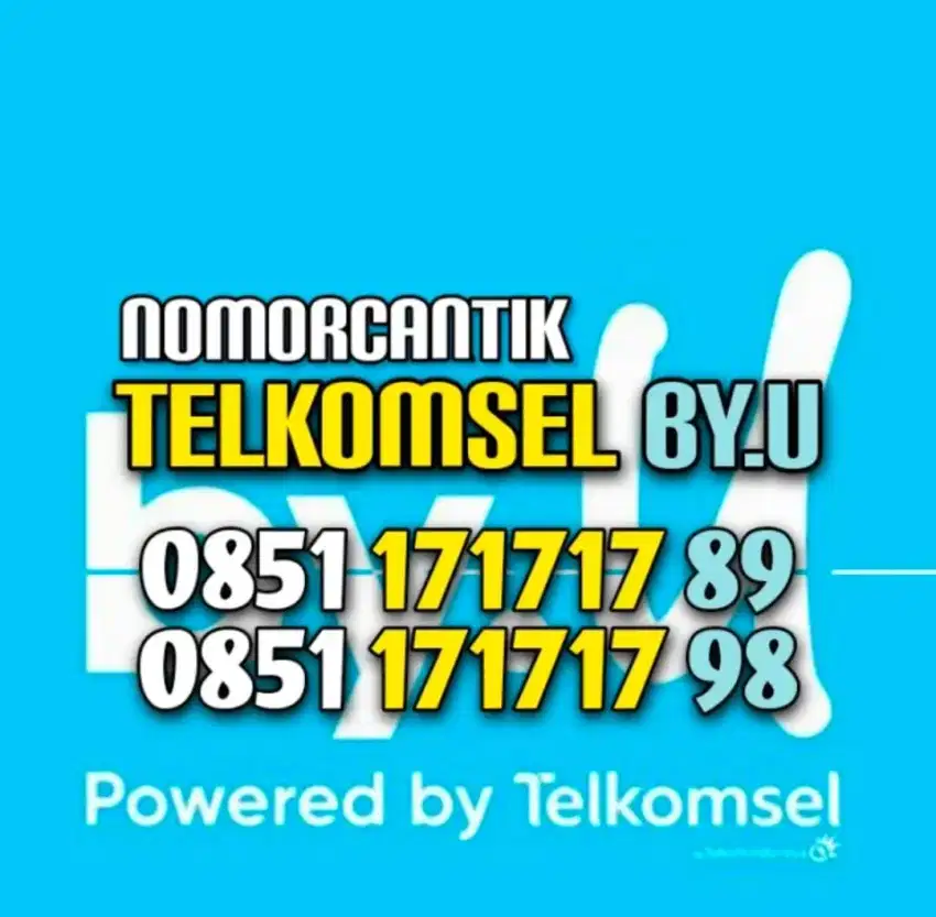 (bisa COD) Nomor Cantik Kartu TELKOMSEL by.U byU 171717 #89 98