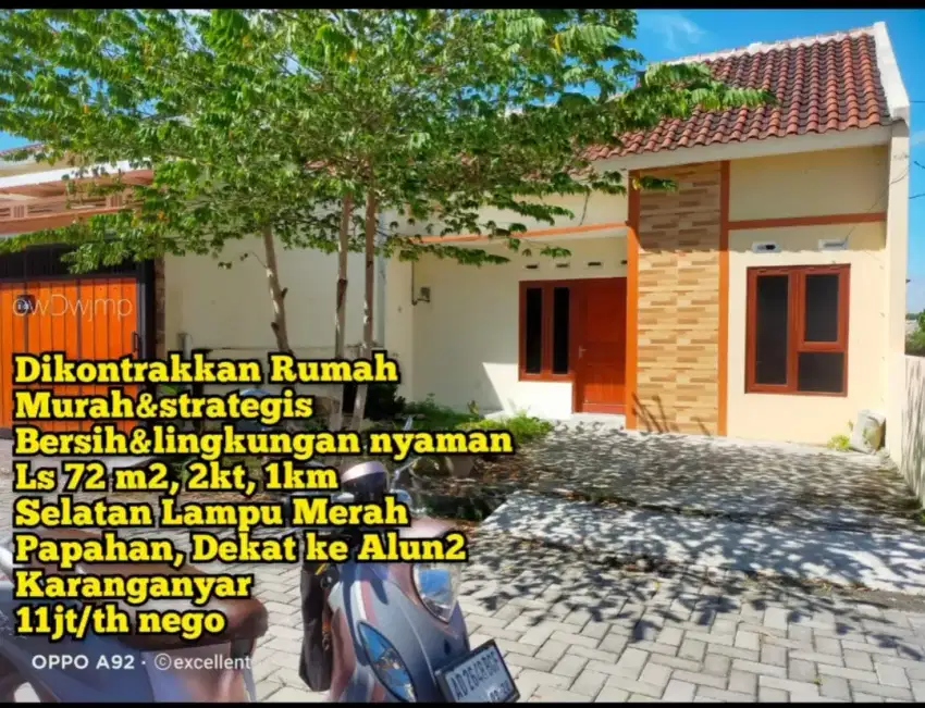 Rumah Dikontrakkan Karanganyar Kota