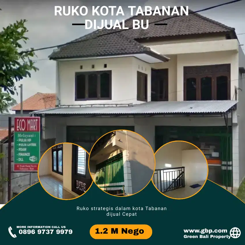 ruko murah dijual BUC di kota tabanan bali