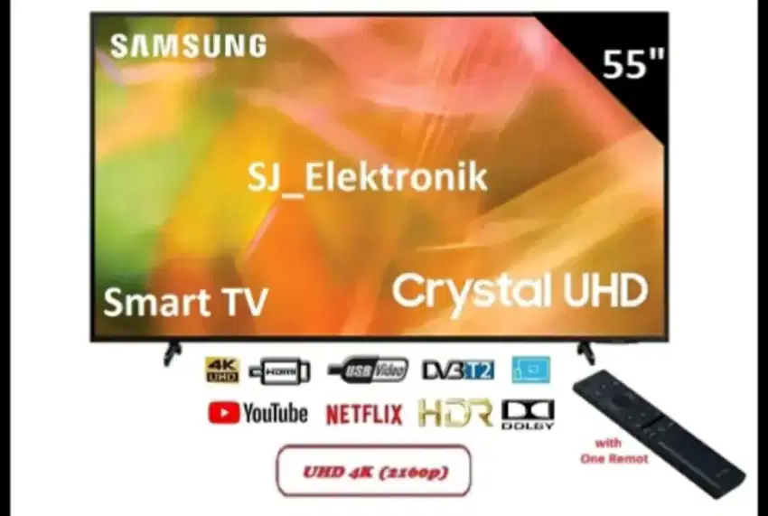 Android samsung 55AU8000,type tertinggi,lyr crystal,4k uhd,blututh