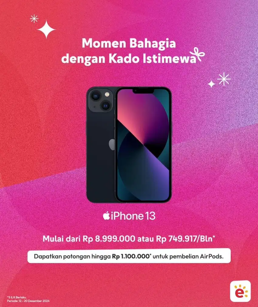 IPHONE 13 HANYA 9jt-AN BISA CICILAN HINGGA 0% DIERAFONE SIPIN JAMBI