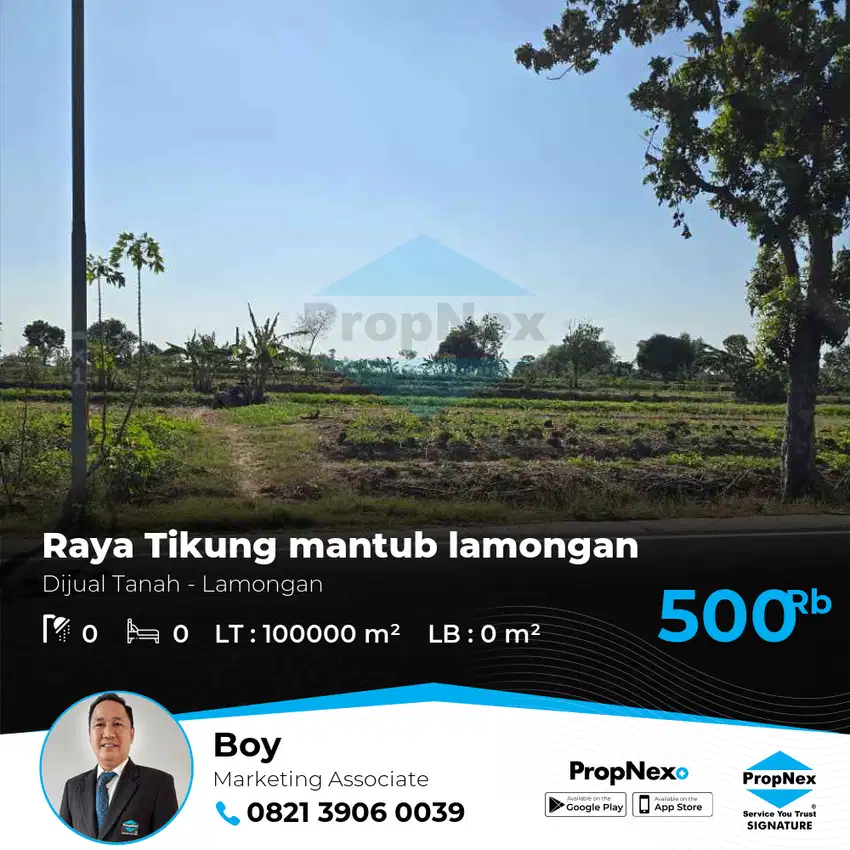 Jual Tanah Raya tikung mantub lamongan