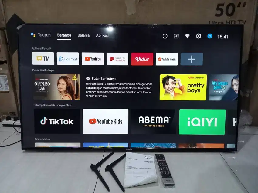 TV LED 50IN ANDROID UHD TERBARU PLUS BLUTOOTH NETFLIX YOTUBE