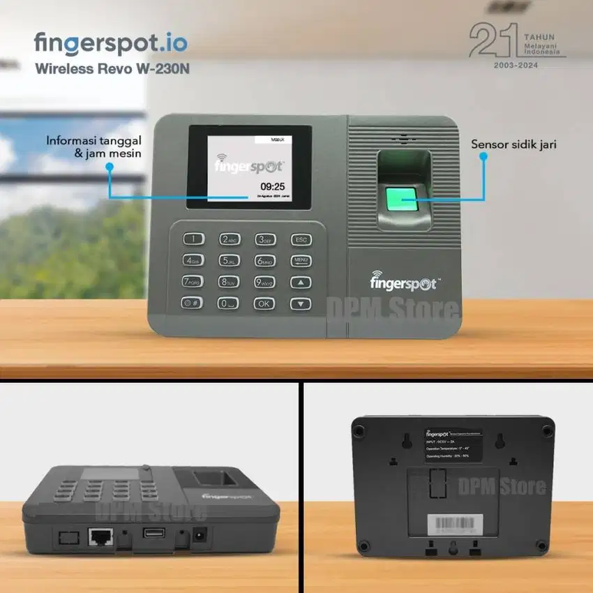 Fingerspot Revo W 230 N Support WIFI Mesin Absensi Fingerspot W-230N