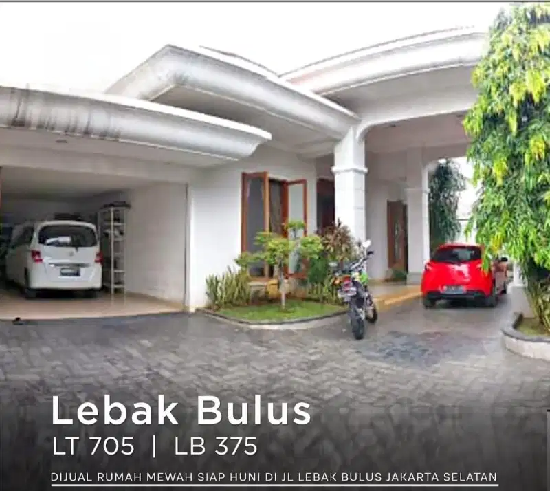 Jual rumah cocok kantor pinggir jalan raya lebak Bulus Jaksel