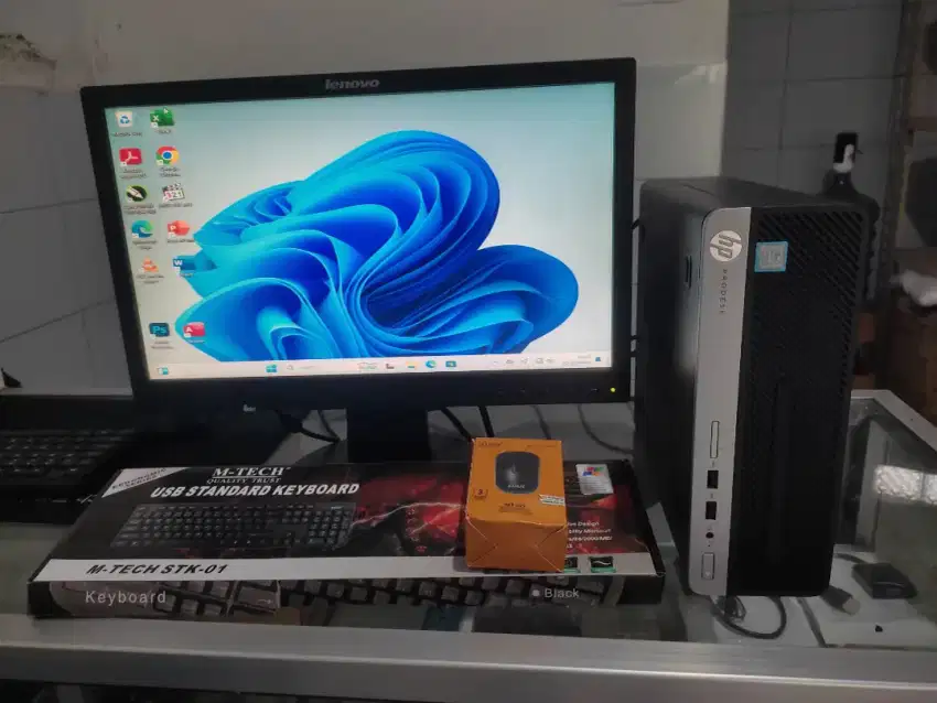 PC Fulset  i3-6100 Ram 8gb SSD 128gb Monitor 19inc Keyboard Mouse USB