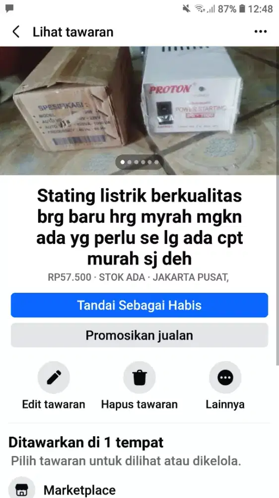 Alat starting listrik serba guna brg baru hrg murah se lg ada cpt deh