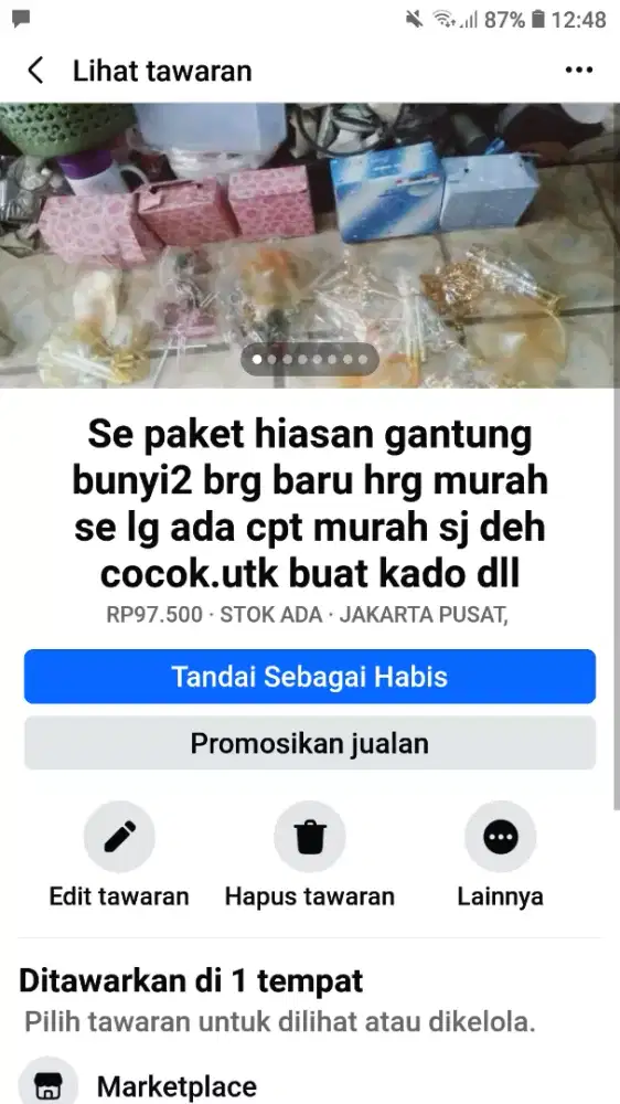 Se paket hiasan plafon rumah bunyi2 brg baru hrg murah cpt dpt yah