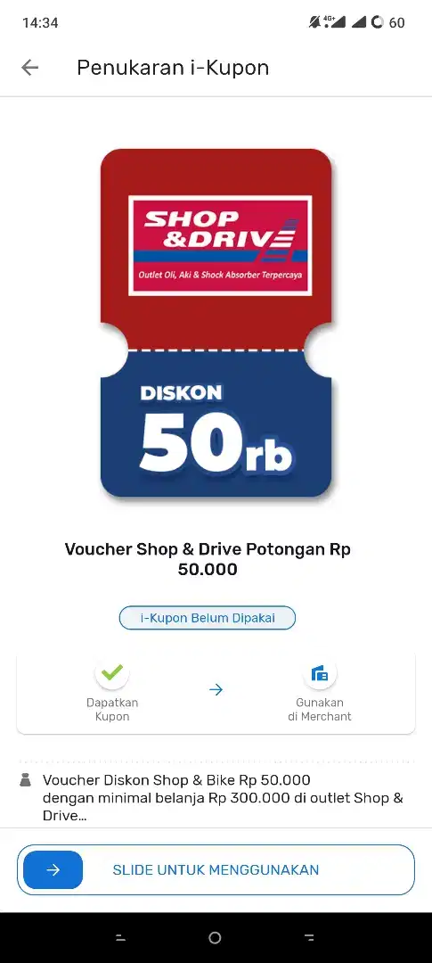 Voucher Shop Drive potongan 50.000