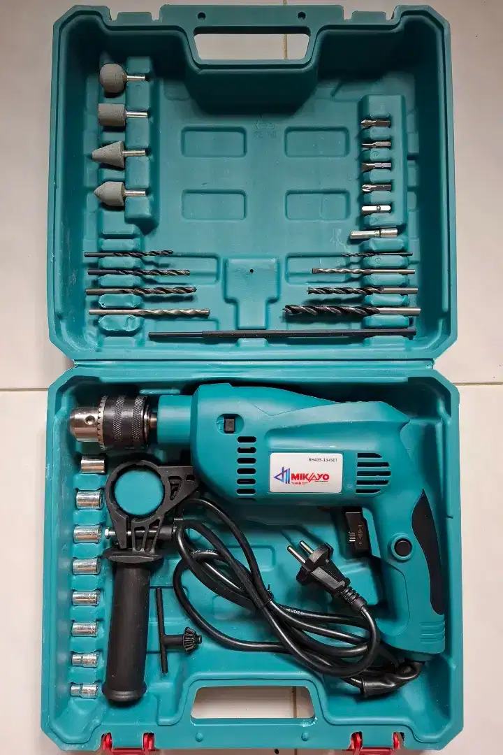 Baru Mesin bor listrik Impact drill 13mm koper set lengkap