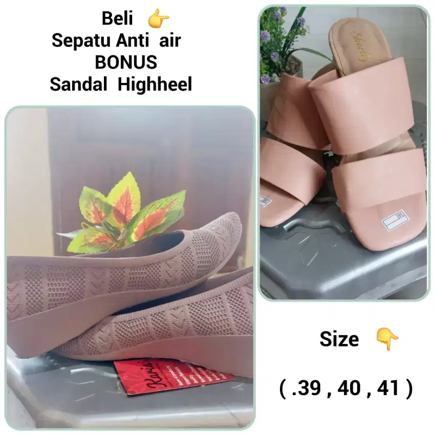 Buy 1  Get  1  Sepatu  Bonus  Sandal