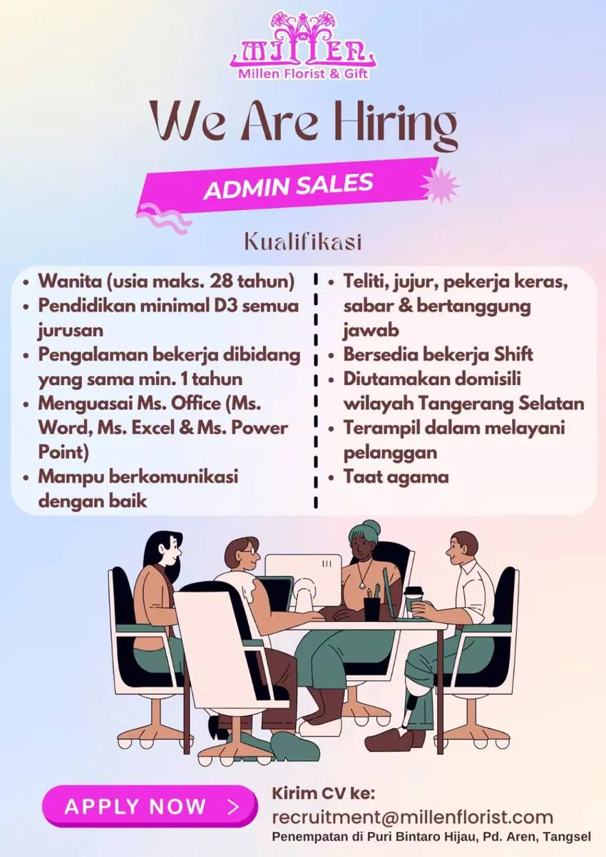 Lowongan Kerja Admin Sales