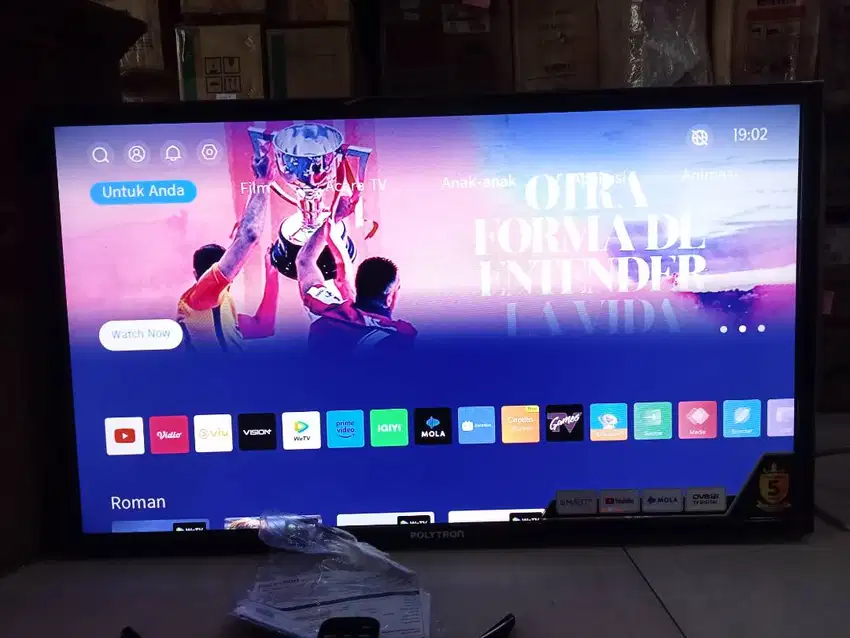 TV LED SMART POLYTRON TERBARU SUDAH BANYAK APLIKASI NONTO YOUTUBE DLL