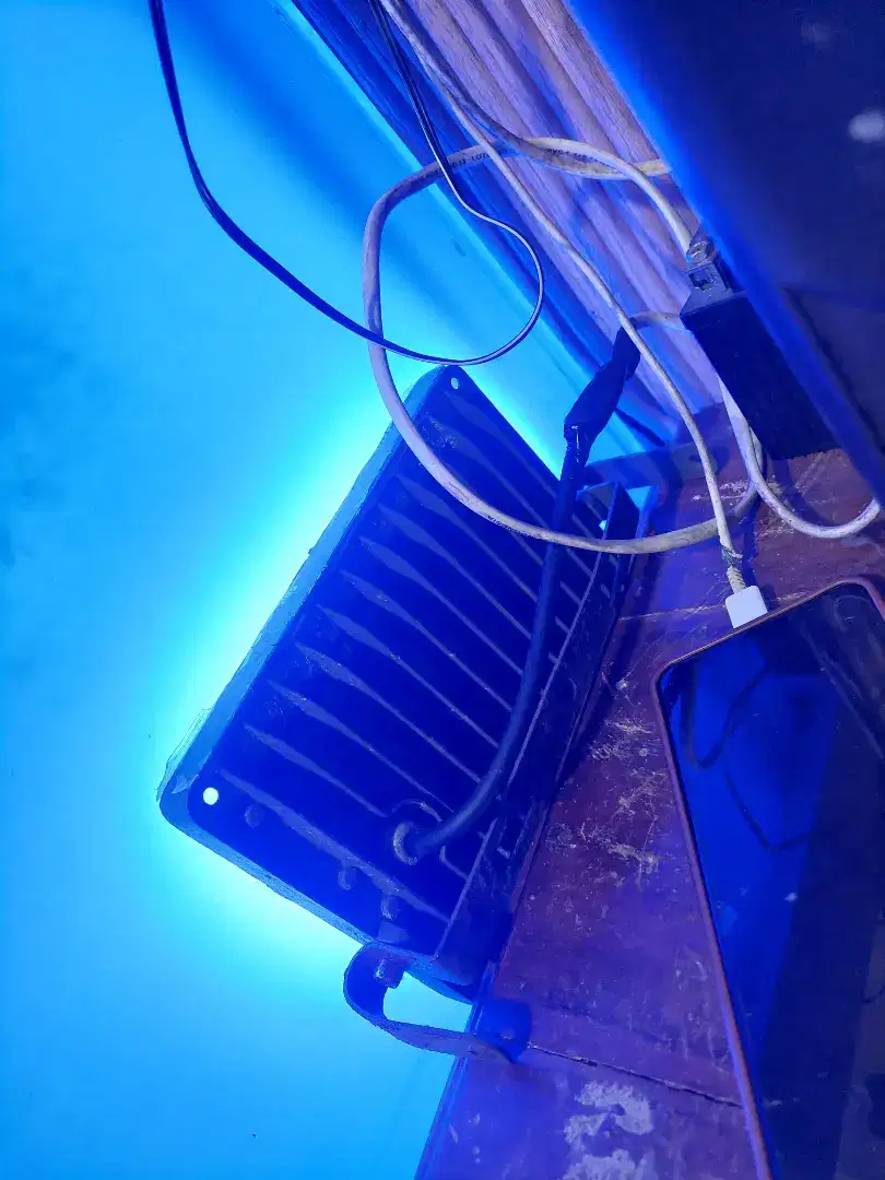 Lampu tembak sorot warna biru - lampu aquarium laut sorot 50 watt