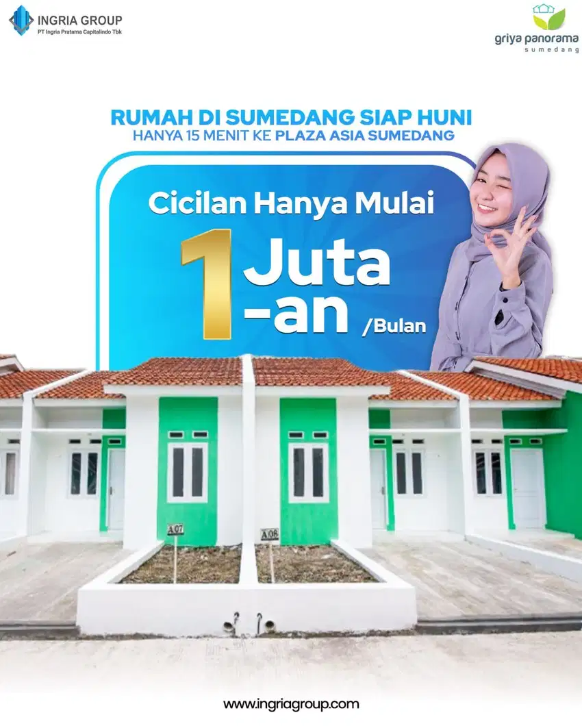 Rumah Subsidi di Sumedang dkt tol cimalaka dp all In hanya 1,2 jt