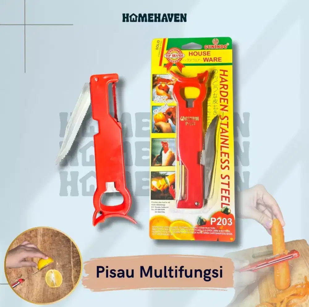 Pisau kupas buah sayur peeler Gunindo stainless