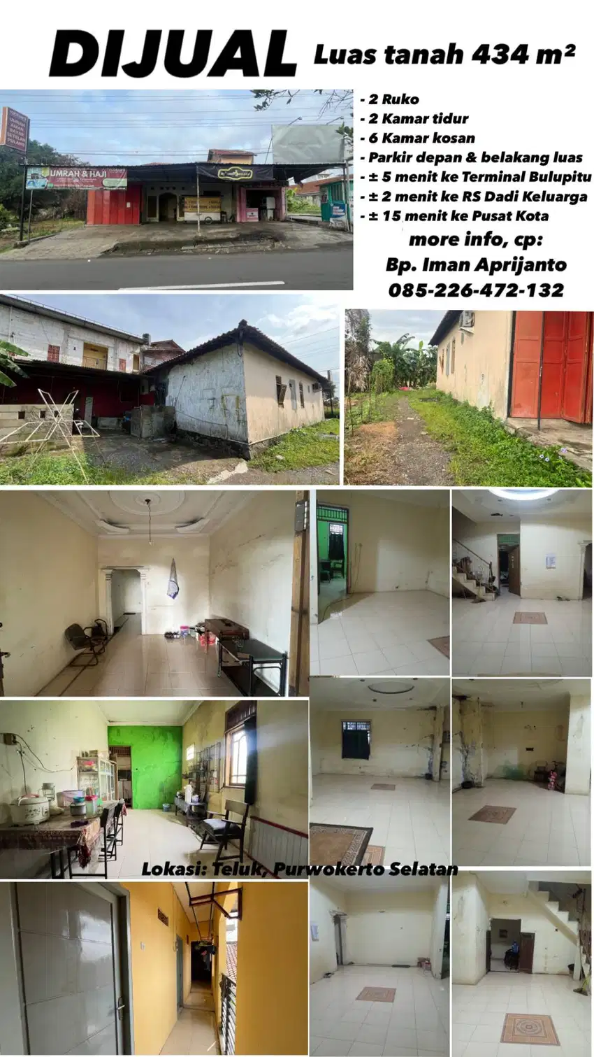 Rumah Huni + 2 Ruko + 6 Kamar