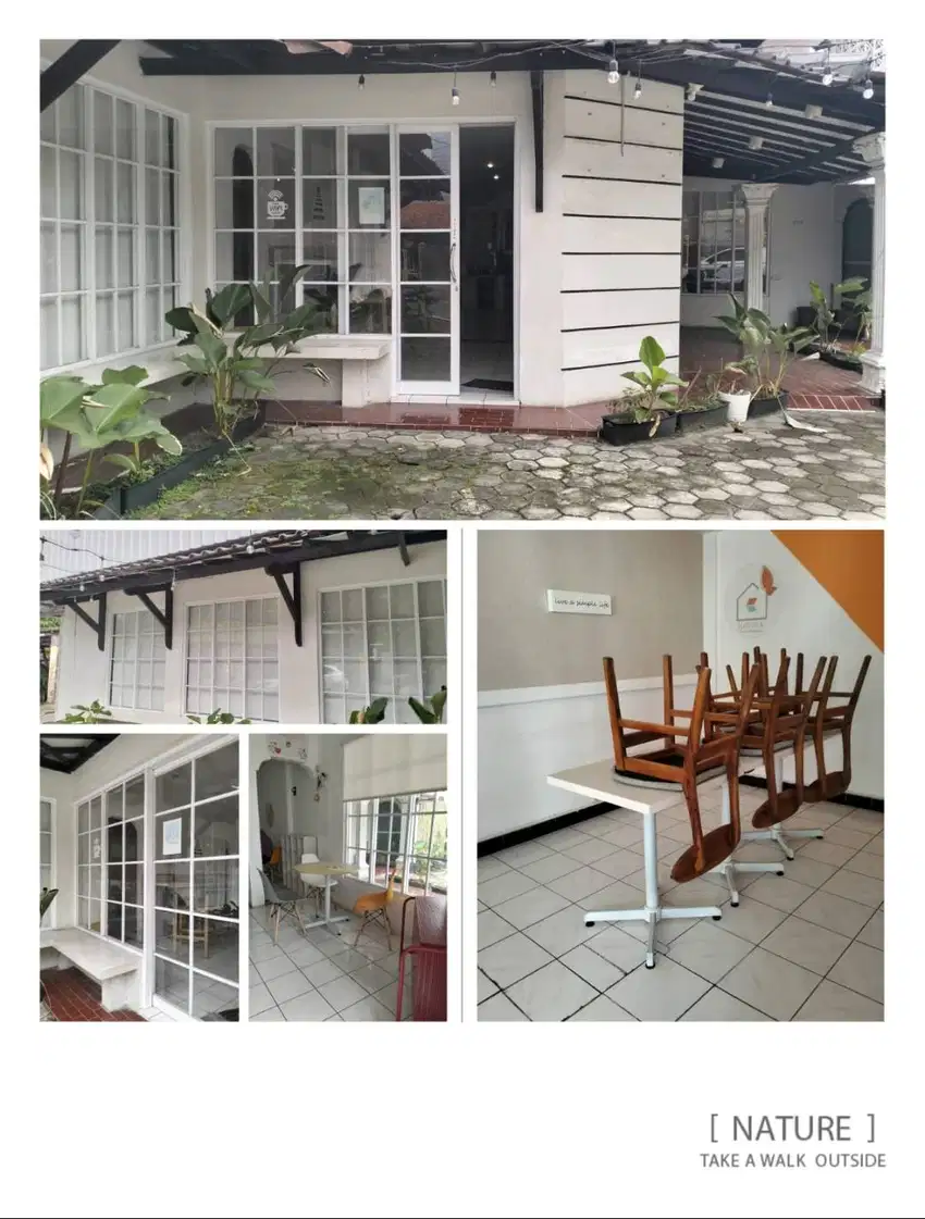 ISTIMEWA - Dikontrakkan   Rumah ex cafe-coworking space : 2 LT