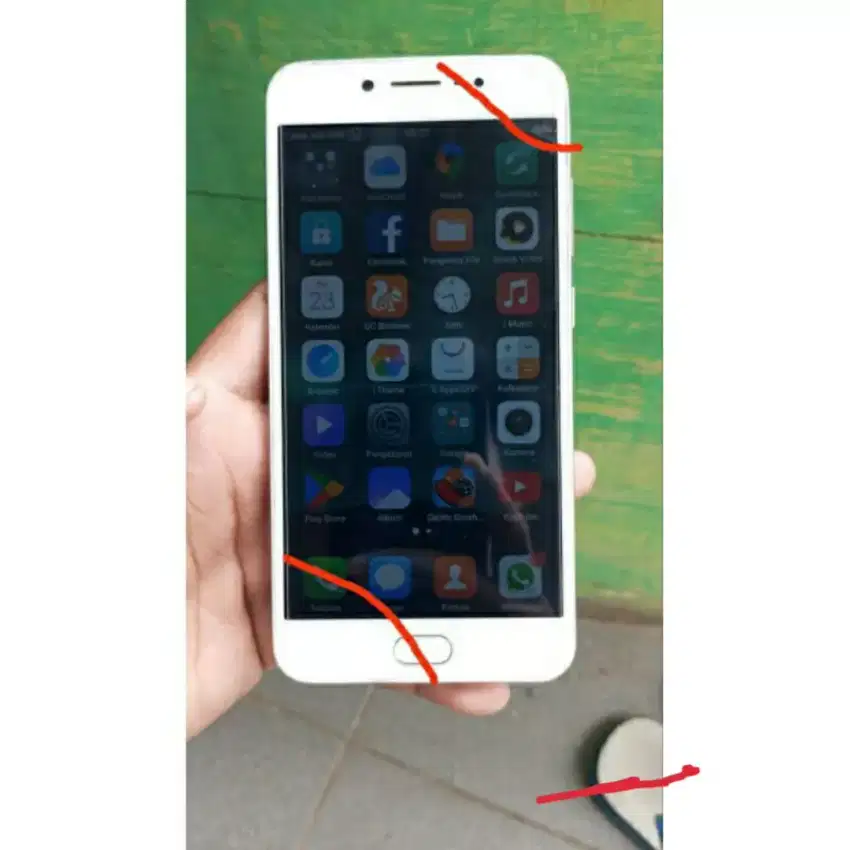 Vivo v5 lite 3/32 Lcd retak fungsi normal