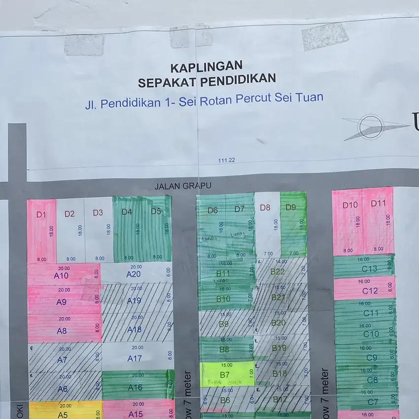 Dijual tanah kavling di jalan Pendidikan tembung