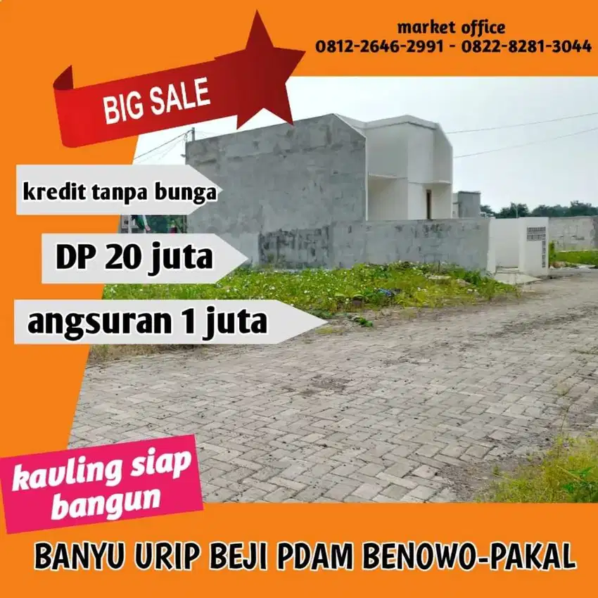 Kavling murah kredit tanpa bunga .. mepet polll smn 14 Benowo