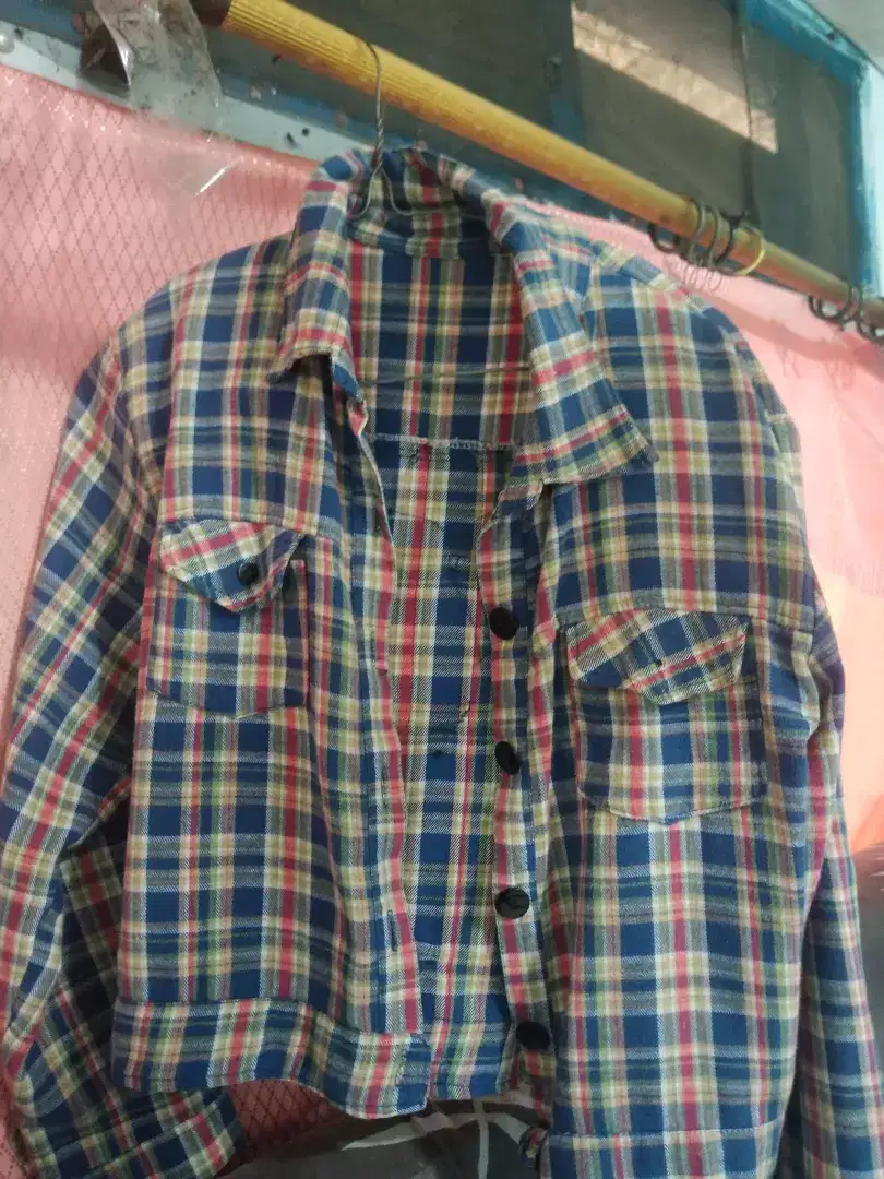 Dijual crop motif kotak2.