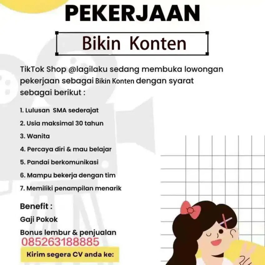 bikin konten gaji+bonus