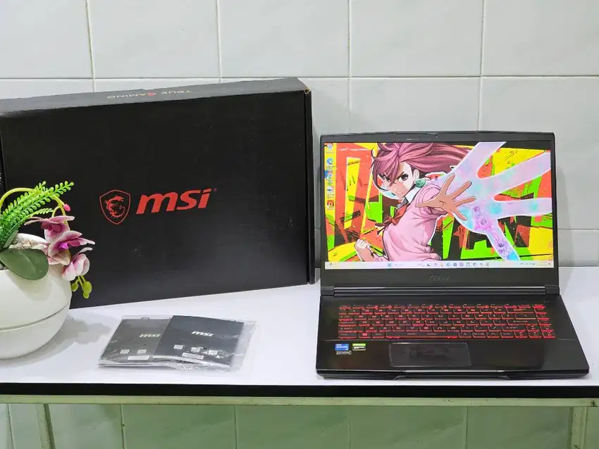 MSI GF63 Thin 11SC intel Core i5 Gen 11 Ram SSD 1,5 TB Mantap Nvidia G