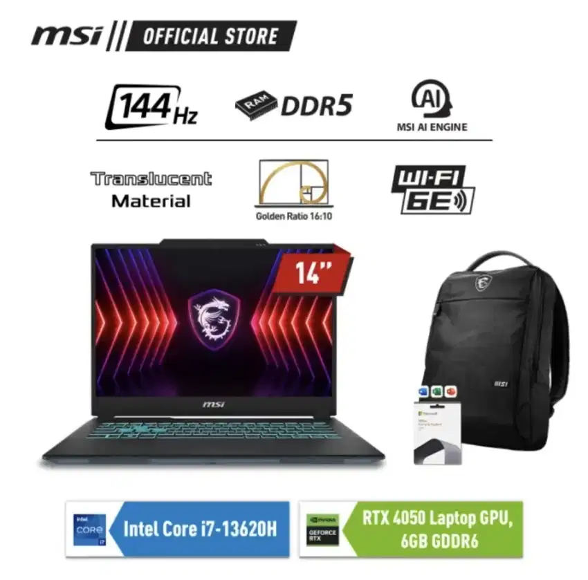 Segampang Itu! Kredit Laptop MSI CYBORG promo gratis 1x syarat eKTP.