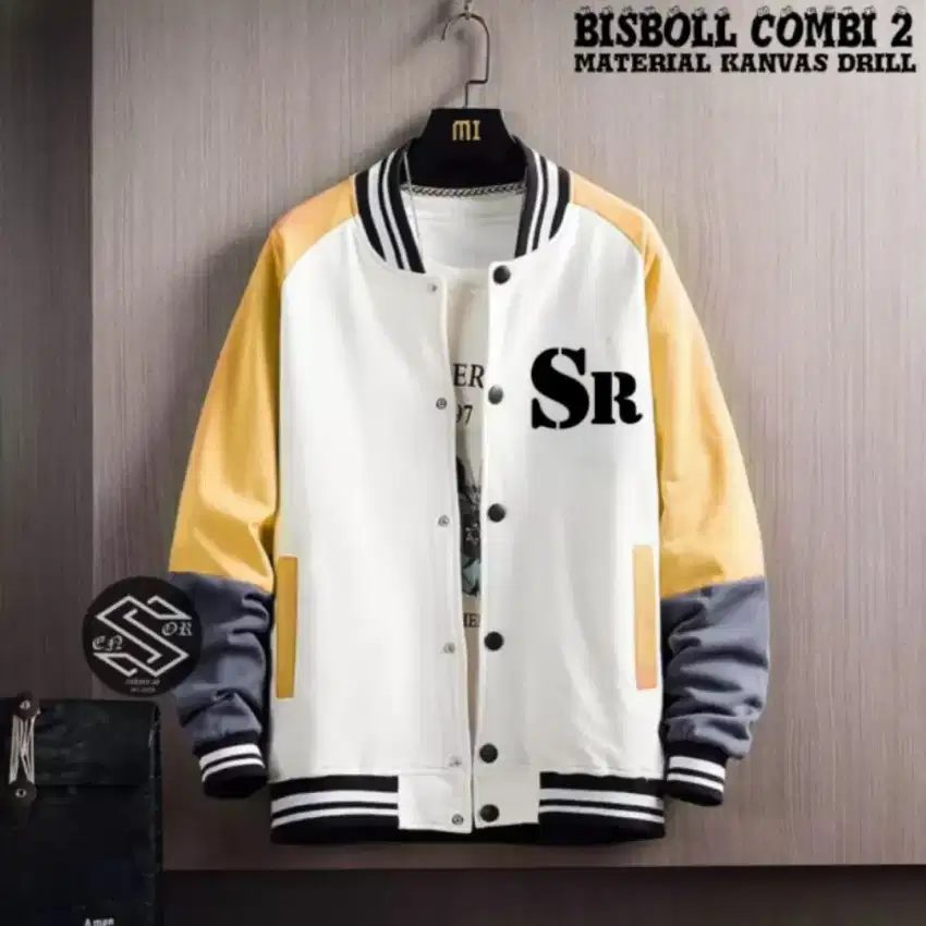 Jaket bisbol pria combo