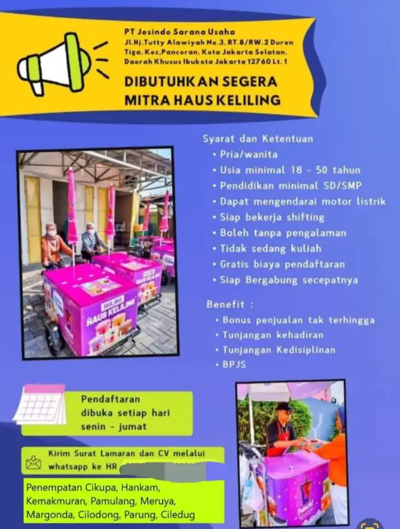 Penjual Minuman HAUS Keliling Area Parung