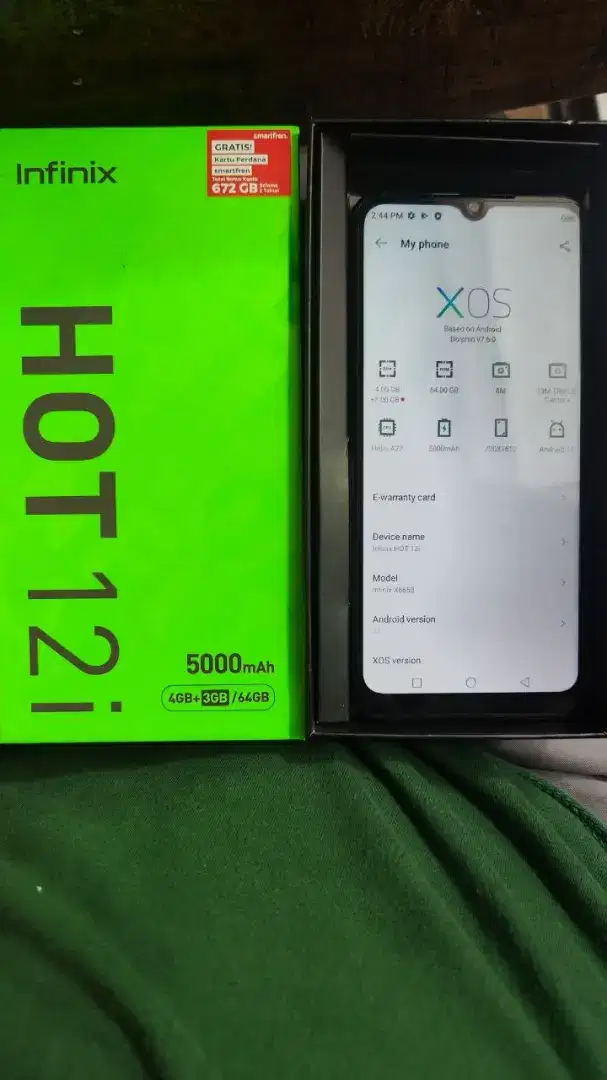 Infinix hot 12I 4/64 lngkp ori msih bgus bekas pemakean TT masuk