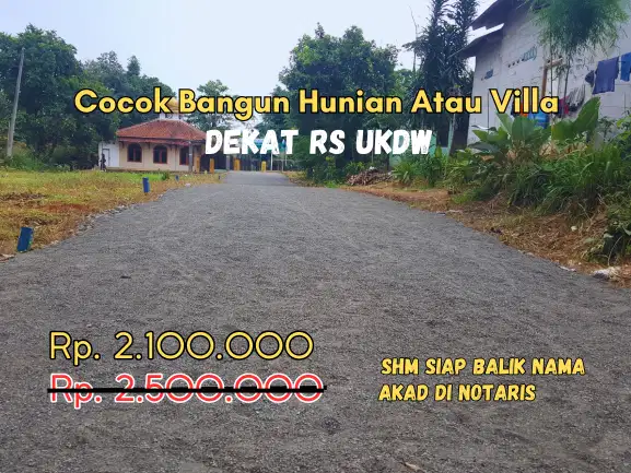 Tanah Dekat Barat Tugu Jogja 200 Jt-an, Cocok untuk Komplek Rumah