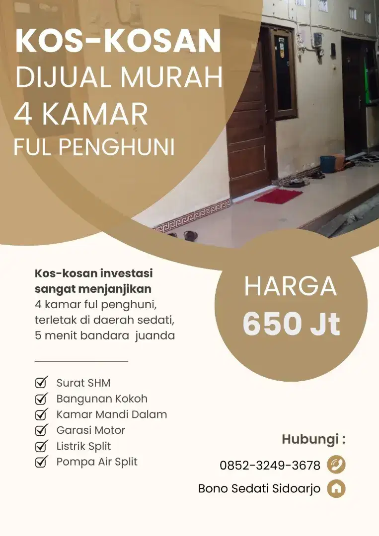 Kos-kosan di jual murah