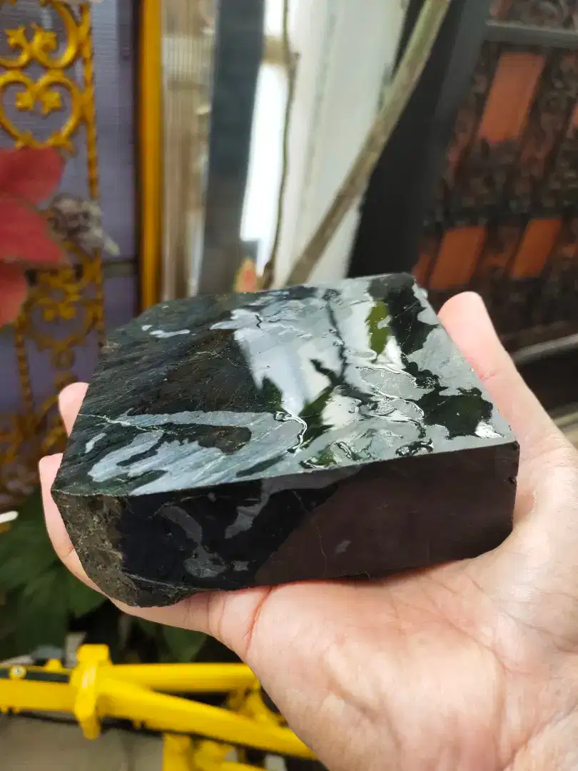 Jual cepat Batu Aceh black green jade rough bahan