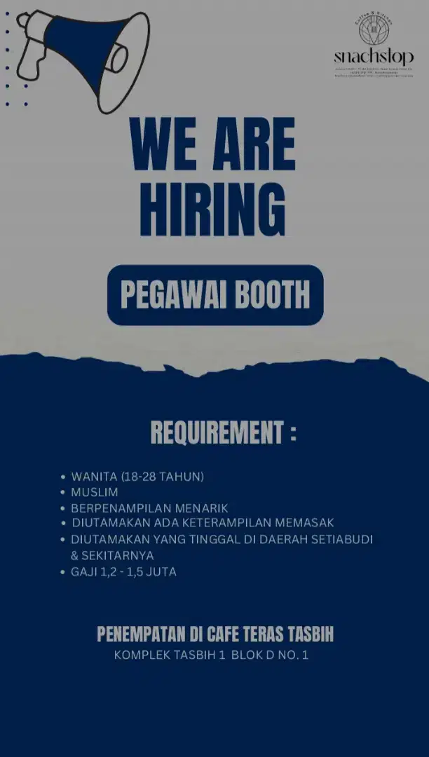 Lowker buat kerja di cafe