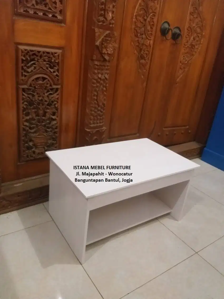 Meja Belajar Tulis Kos Kost Laptop Komputer Pendek Lesehan Kayu (gpg)