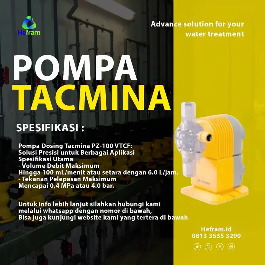 Pompa Dosing Tacmina _ Pengolahan Air