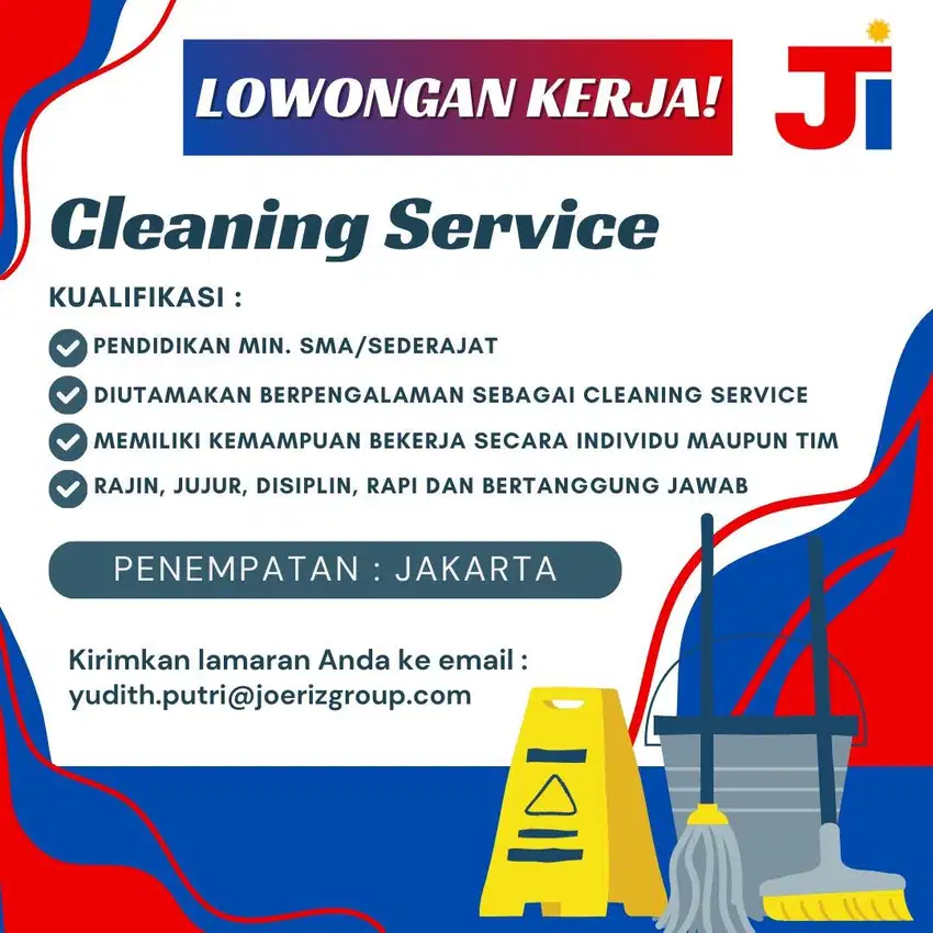 LOWONGAN KERJA CLEANING SERVICE