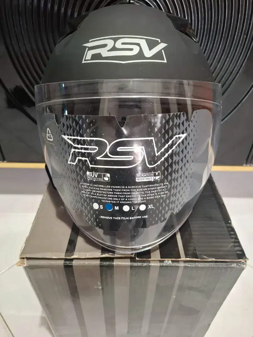 Baru Helm half face RSV SV300 black doff