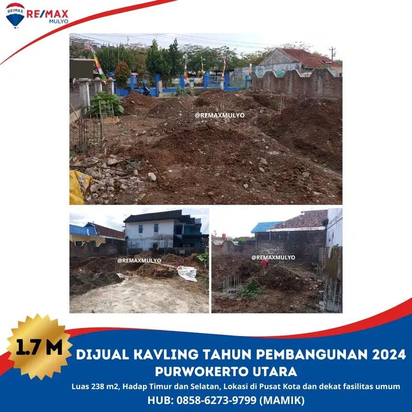 HOT SALE! Dijual Tanah Kavling 238 m2